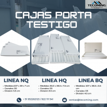 CAJA PORTA TESTIGO CARTÓN PLAST TECOMING AQP